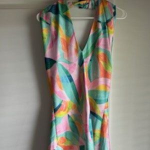 Jasmine Halter Mini Dress Tropicana Size Small